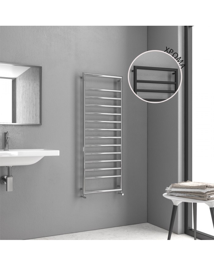 Bathroom Radiator (Heated Towel Rail) Karag Design 7 1300 Black Matt 10.7x50x130cm (5206836063065)