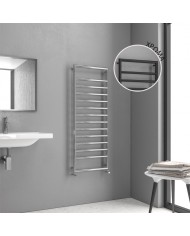 Bathroom Radiator (Heated Towel Rail) Karag Design 7 1300 Black Matt 10.7x50x130cm (5206836063065)
