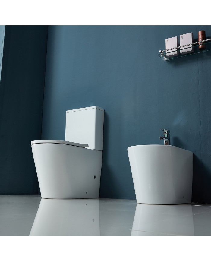 Λεκάνη Σετ Χ.Π Rimless με Κάλυμμα Soft Close & Καζανάκι Πισωστόμια Karag Zina LT 2149A (5206836624488)