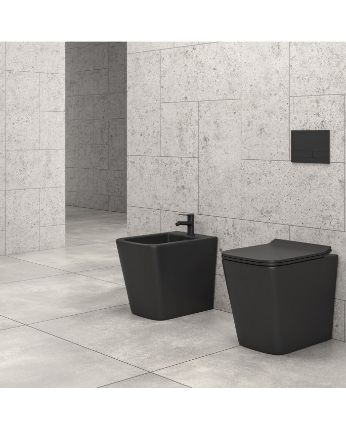 Floor Standing Porcelain Bidet Basin Karag LT 062C Black Matt