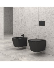 Λεκάνη αναρτώμενη tornado με κάλυμμα LT 057E Black Matt KARAG