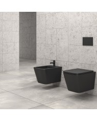 Karag LT 057F Black Matt Porcelain Wall-Hung Bidet Basin