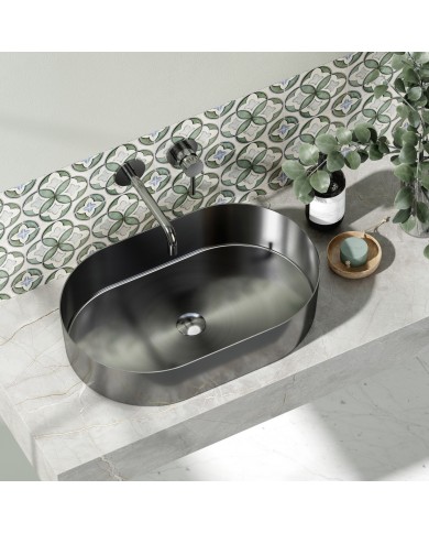 Νιπτήρας επικαθήμενος ανοξείδωτος JUPITER Gun Metal BB6808-BGM KARAG 55x35x11cm