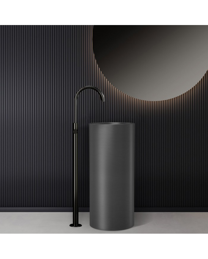 Νιπτήρας επιδαπέδιος 4609F Gun Metal KARAG Ø37,5x85cm