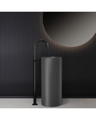 Νιπτήρας επιδαπέδιος 4609F Gun Metal KARAG Ø37,5x85cm