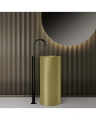 Bathroom Sink Floor Standing Stainless Steel Karag 4609F Gold Ø37.5x85cm