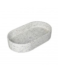 Countertop Washbasin with Valve Karag Linus Stracciatella CS-0010 60x35x12cm