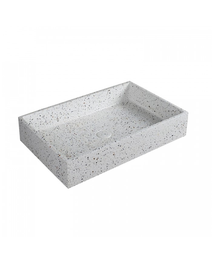 Νιπτήρας Eπικαθήμενος με Bαλβίδα Karag Dion Stracciatella CS-0069 60x39x12cm