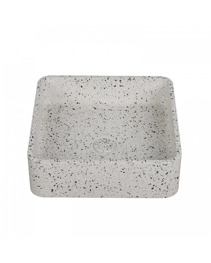 Countertop Washbasin with Valve Karag Ira Stracciatella CS-0009 39x39x12cm