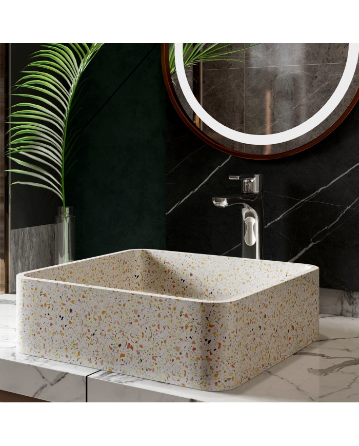 Countertop Washbasin with Valve Karag Ira Fruitcake CS-0009 39x39x12cm