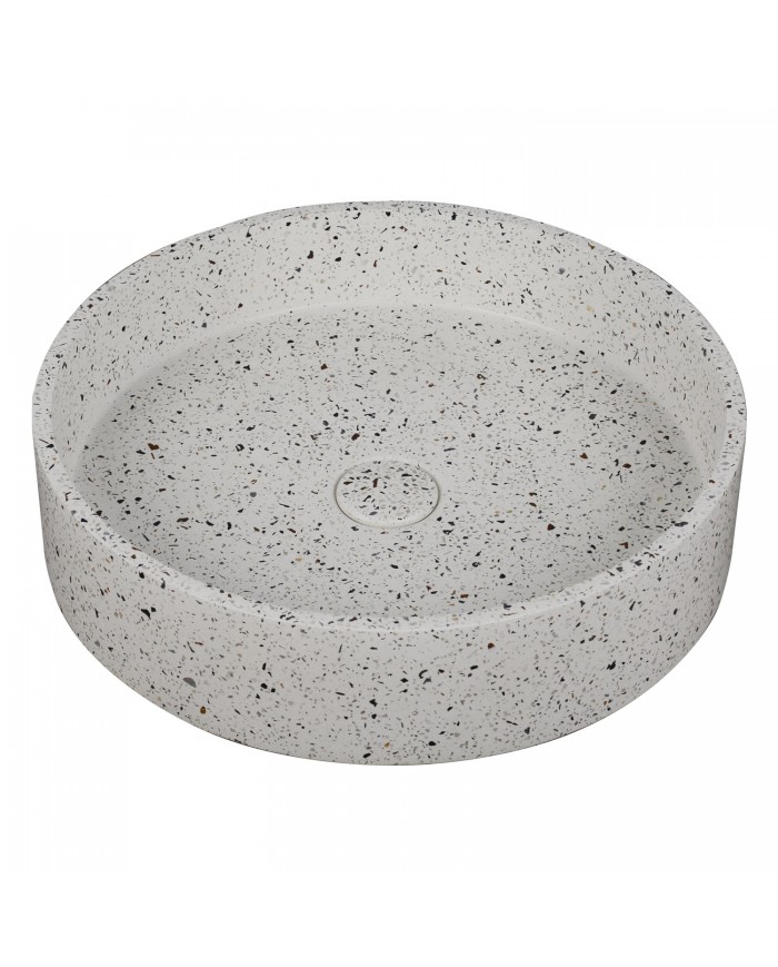 Countertop Washbasin with Valve Karag Elpis Stracciatella CS-0003 42.5x10cm