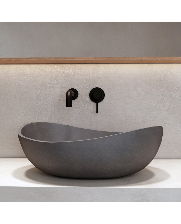 Countertop Washbasin with Valve Karag Eris Cement CS-0093 57x37x20cm