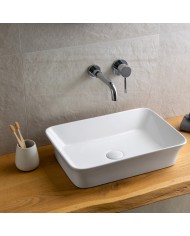 Porcelain Bathroom Sink Countertop White LT 2261 Karag 49x35x11cm