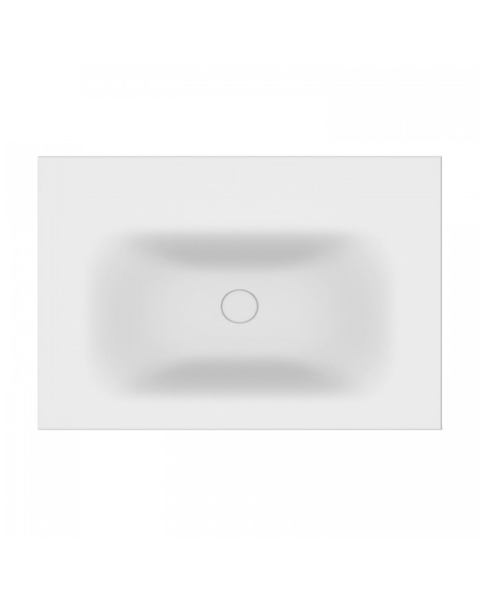 Νιπτήρας για Έπιπλο Μπάνιου Solid Surface (τύπου Corian) Λευκός Eloise 60 Karag 60x46x16cm