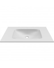 Karag Elleci Deciso 100 White Keratek BDDEC100WH Vanity Washbasin 100.5x46x12cm