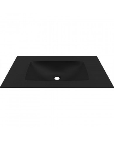 Νιπτήρας Eπίπλου Karag Elleci Deciso 120 Black Keratek BDDEC120BK 120,5x46x12cm