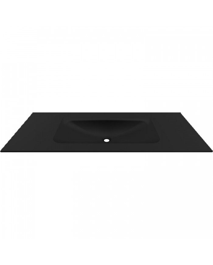 Karag Elleci Anim 120 Black Keratek Vanity Washbasin BDVIV120BK46 120.5x46.5x12cm