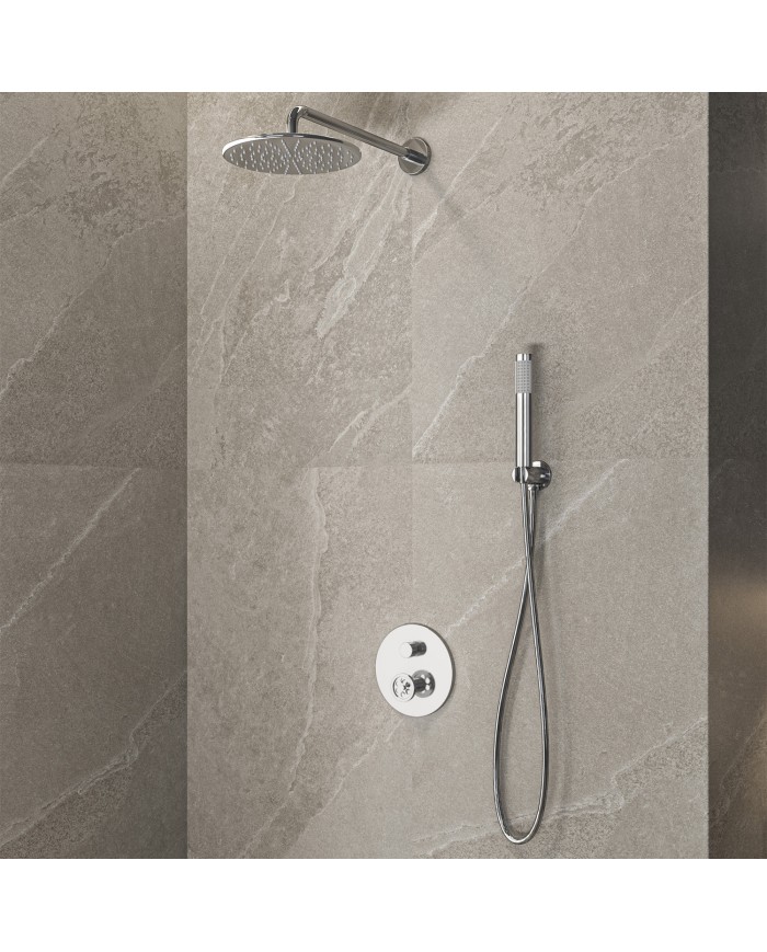 Built-in Complete Bathroom Set Karag Inna 2 Outlet Mixer & Bell & Telephone with Bracket 23568-SET (5206836686493)