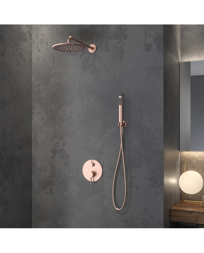 Built-in Complete Bathroom Set 2 Outlets Mixer, Bell, Telephone, Bracket Karag Artemis Rose Gold SO510-RG (5206836664378)