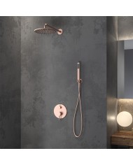 Built-in Complete Bathroom Set 2 Outlets Mixer, Bell, Telephone, Bracket Karag Artemis Rose Gold SO510-RG (5206836664378)