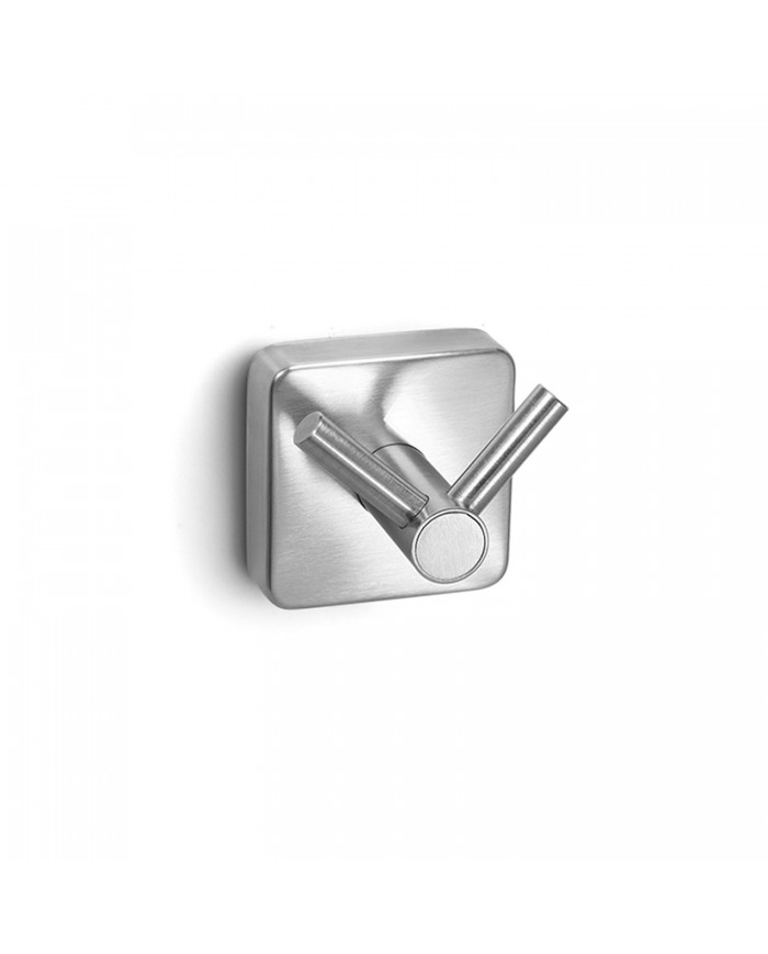 Bathroom hook double Quattro 4202 99 Satin Karag