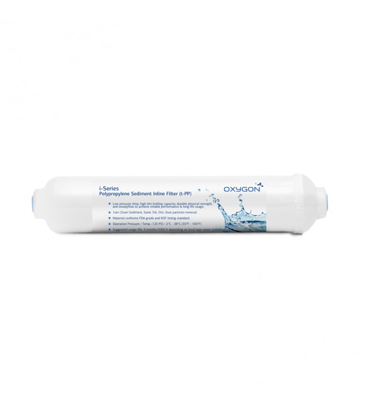 Replacement filter Oxygon i-Series - in-line Polypropylene (PP) 5μm screw 1/4 "WPC-PN000069