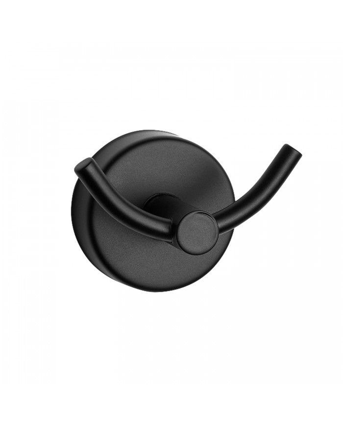 Bathroom hook double Moderno 2202 55 Matt black Karag