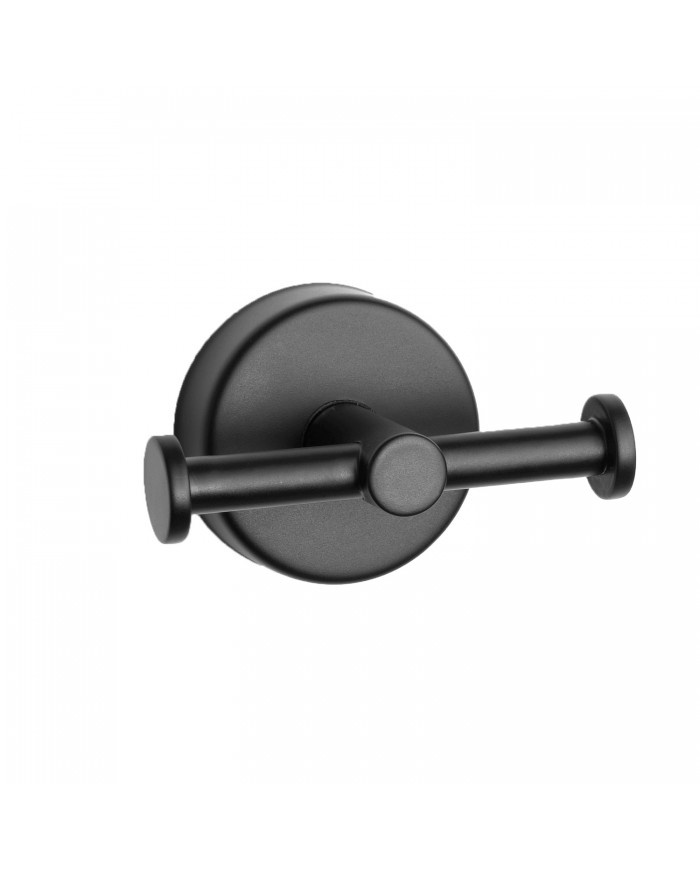 Bathroom hook double Moderno 2222 55 Matt black Karag