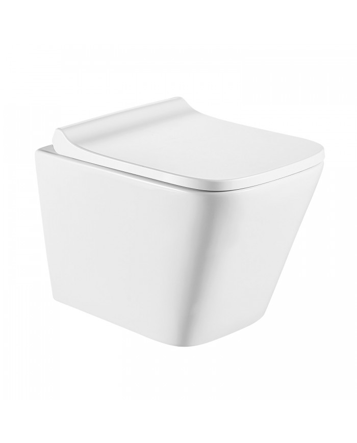 Rimless Hanging Basin with Slim Soft Close cover LT 052E Karag