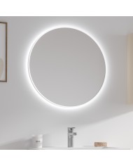 Bathroom mirror with hidden LED lighting Sharon White Karag (Ø80cm.)