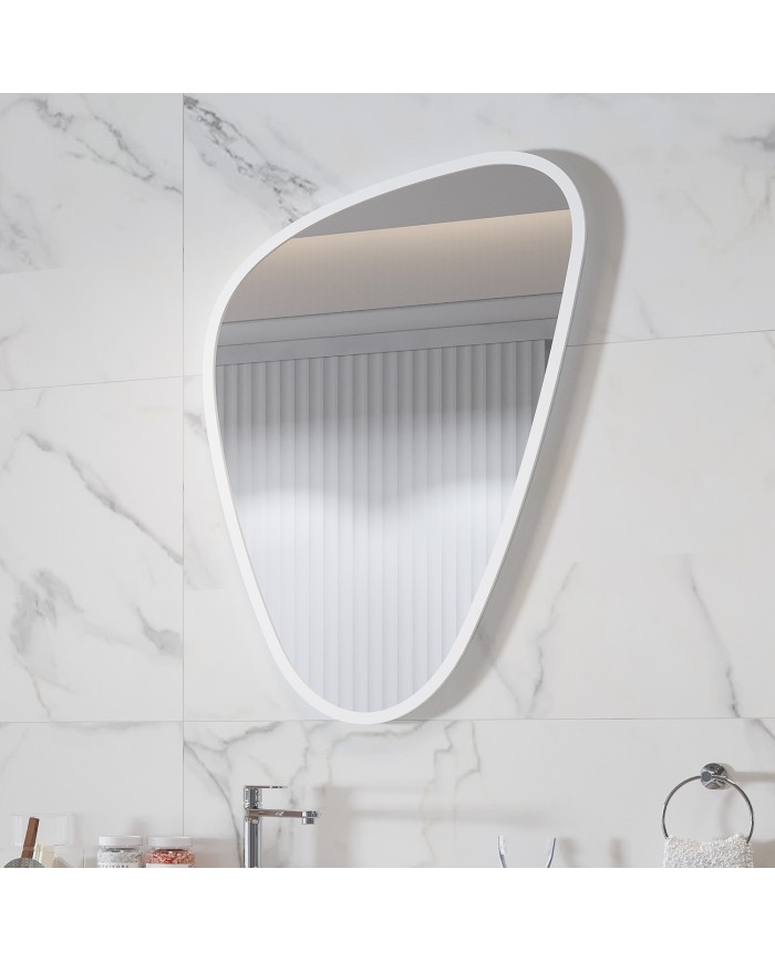 Elena White Karag mirror with hidden led lighting (68x100x24cm.)