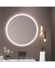 Round bathroom mirror with hidden LED lighting Sardes Karag (Ø60cm.)