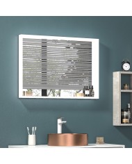 Rectangular bathroom mirror with LED lighting Eva PIM815 Karag (60x80x80cm.)