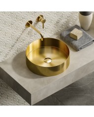 Countertop Stainless Steel Sink Karag Venus Oro BB6802-BG Ø38x11cm