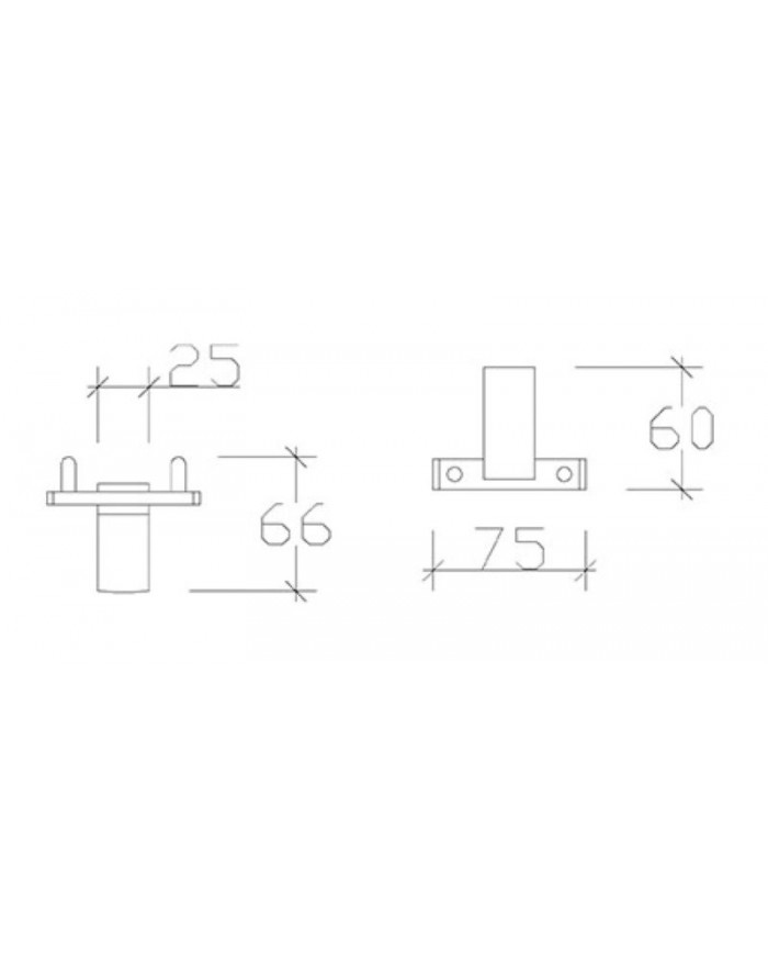 Bathroom Hook Double Inox Silver Tema Premium 71023