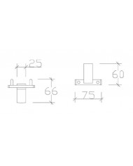 Bathroom Hook Double Inox Silver Tema Premium 71023