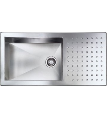 Νεροχύτης Sanitec Ανοξείδωτος Punto Quadra 10906 Ένθετος  Σατινέ  (100 x 50)