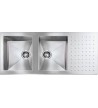 Sanitec Inox Punto Quadra 10907 Sink Reversible Satin Insert 116 x 50 2V