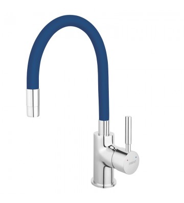 Countertop Sink Tap High Ferro Zumba Blue BZA4L with flexible slot