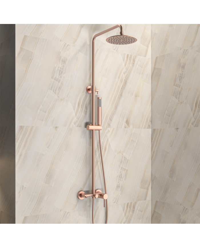 Extendable Shower Column with Faucet & Bell & Telephone Artemis Rose Gold Rose Gold Karag