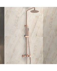 Extendable Shower Column with Faucet & Bell & Telephone Artemis Rose Gold Rose Gold Karag
