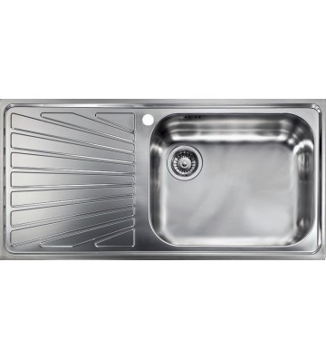 Νεροχύτης Sanitec ΙΝΟΧ Punto Plus 11446 1VD  Ένθετος  Σατινέ 100 x 50