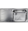 Sink Sanitec Inox Cometa 11446 1VD Satin Insert 100 x 50