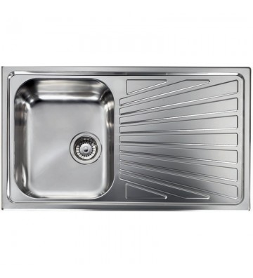 Νεροχύτης Sanitec ΙΝΟΧ  11413 1VR  Ένθετος  Σατινέ 86 x 50