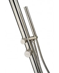 Outdoor Shower Column - Pool 3 Outlets Chrome Matt Tema 6017 Stainless Steel SS 316