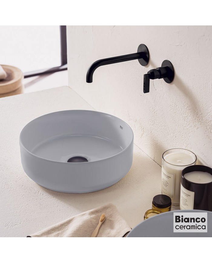 Etna Porcelain Washbasin Φ36 Bianco Ceramica Color: Stone Grey
