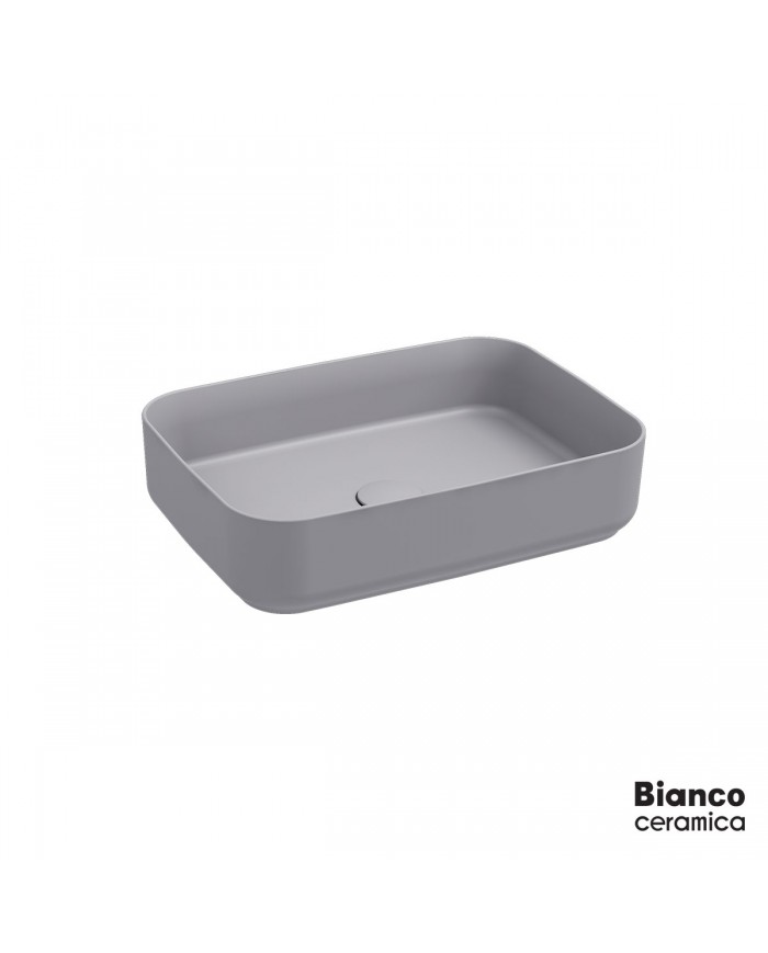 Porcelain Washbasin Punto 50x36 Bianco Ceramica Color: Stone Grey