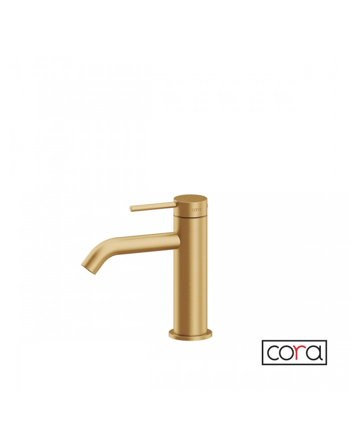 Μπαταρία Νιπτήρα με Βαλβίδα Clic-Clac Cora Cosmo PVD Gold Brushed Inox 316L