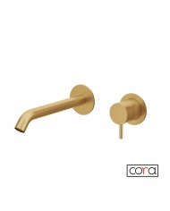 Built-in Basin Mixer Tap & Spout Cora Cosmo PVD Gold Brushed Inox 316L