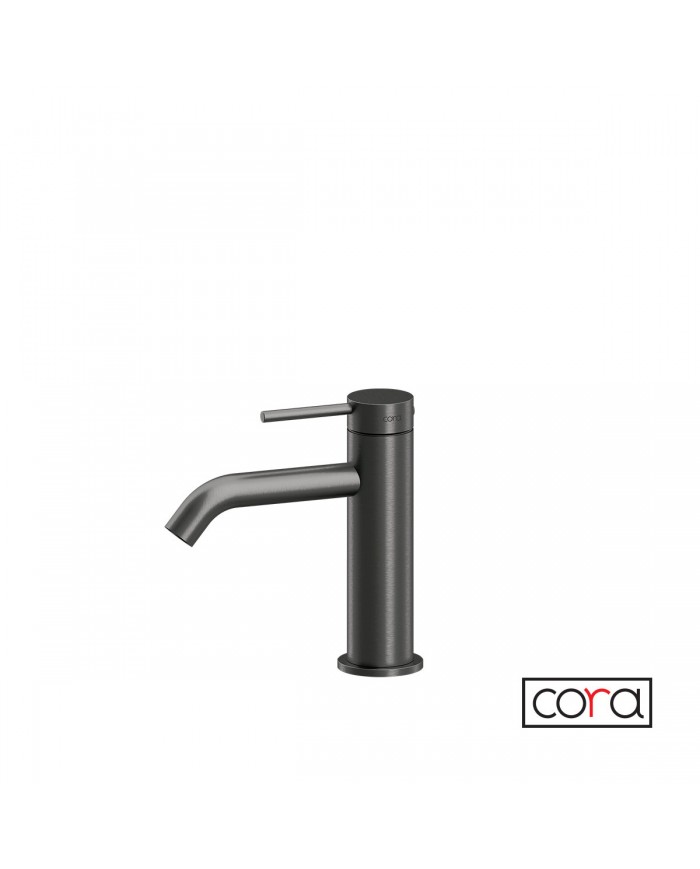 Μπαταρία Νιπτήρα με Βαλβίδα Clic-Clac Cora Cosmo PVD Black Brushed Inox 316L